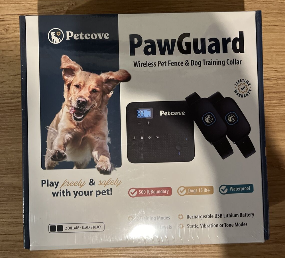 Wireless Dog Fence System & 2 Remote Training Collars 2.4GHz NEW