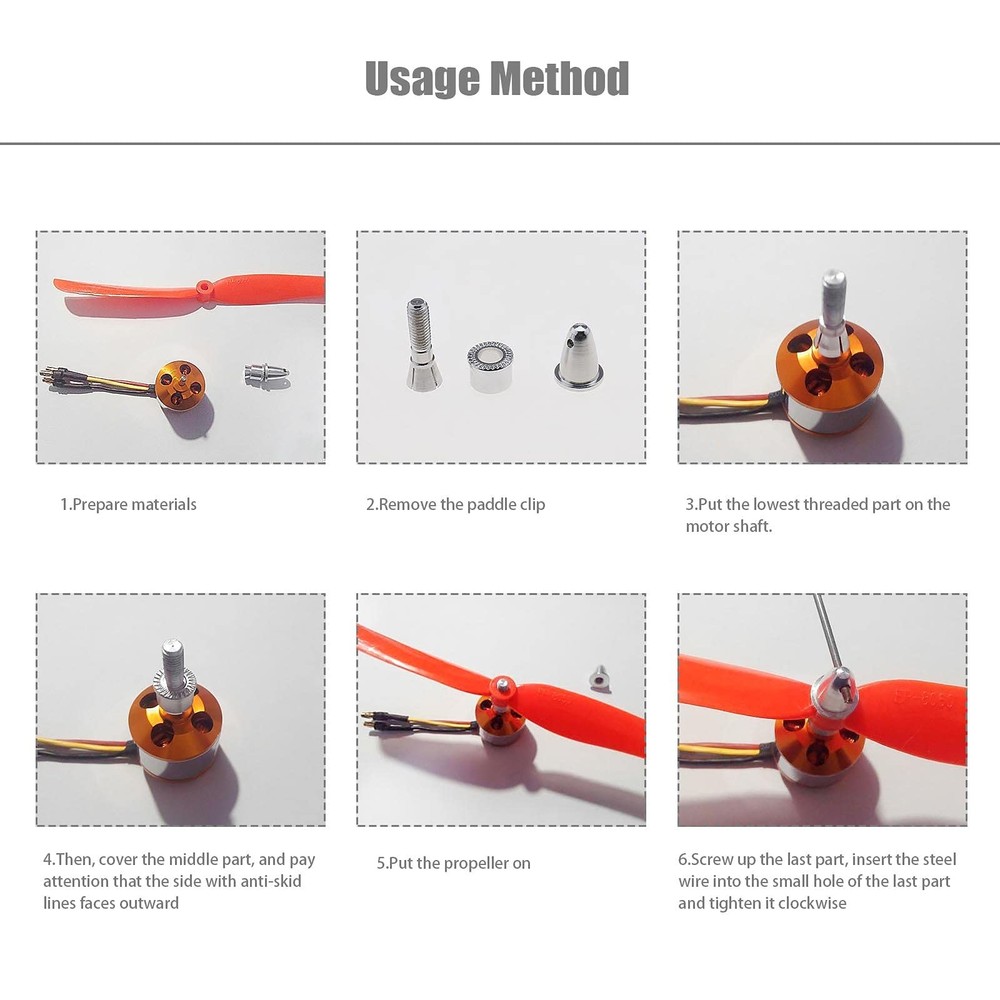 Micro Traders 4pcs 4mm Propeller Adapter Aluminum