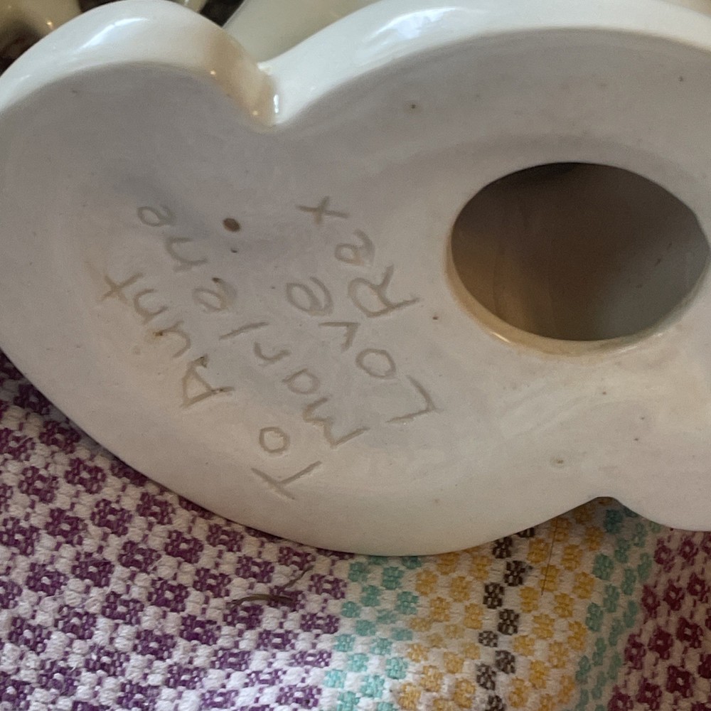 Vintage Porcelain Cherub Candle Holder Pair