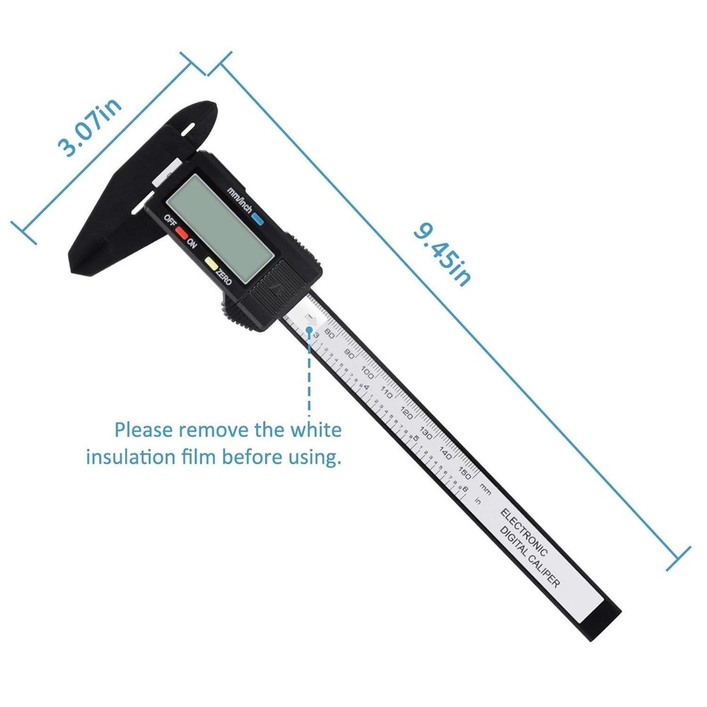 Precision Digital Caliper 0-6 Inches with LCD Display & Auto-Off Feature