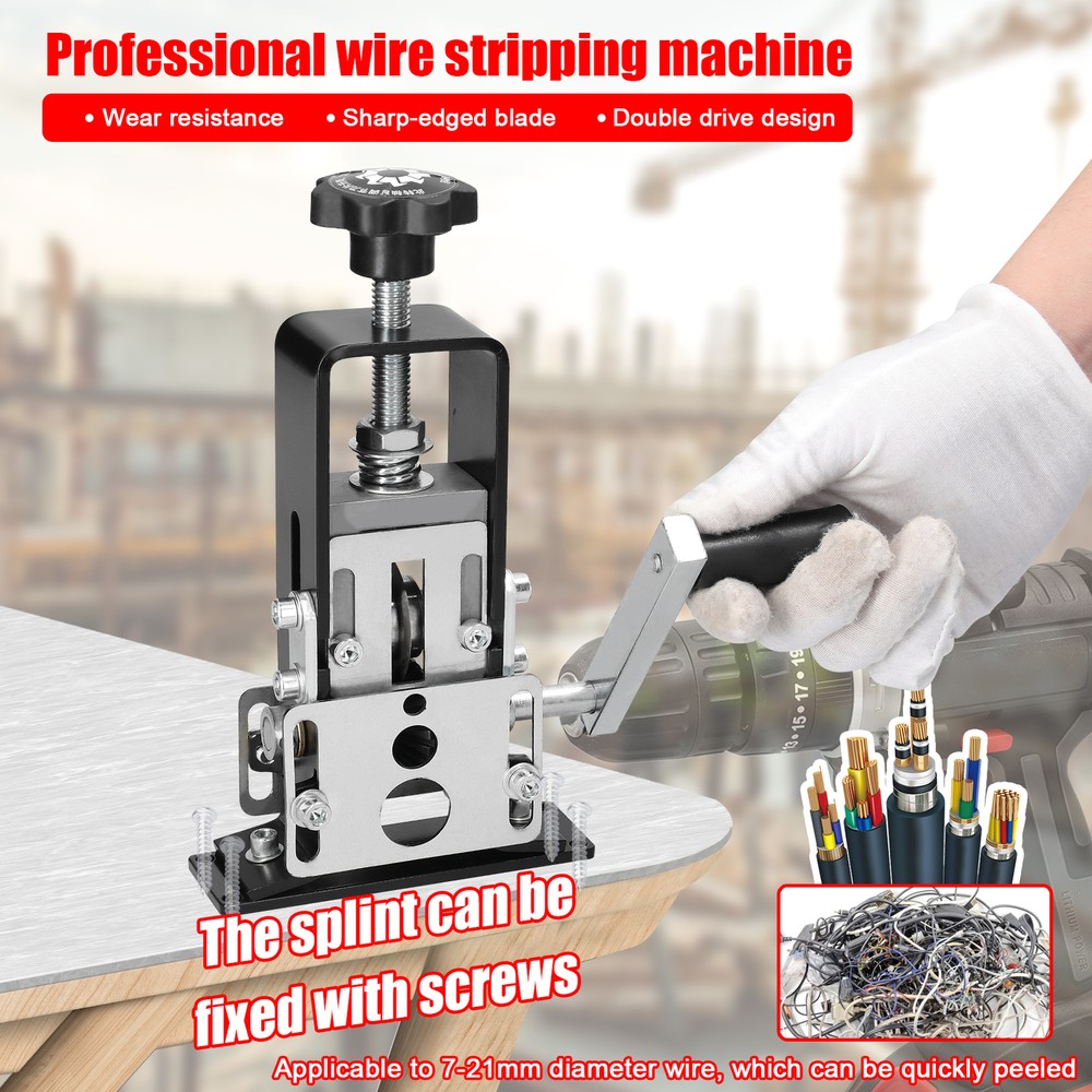 Manual Wire Stripping Machine Portable Cable Stripper Tool Scrap Recycle 1-25mm