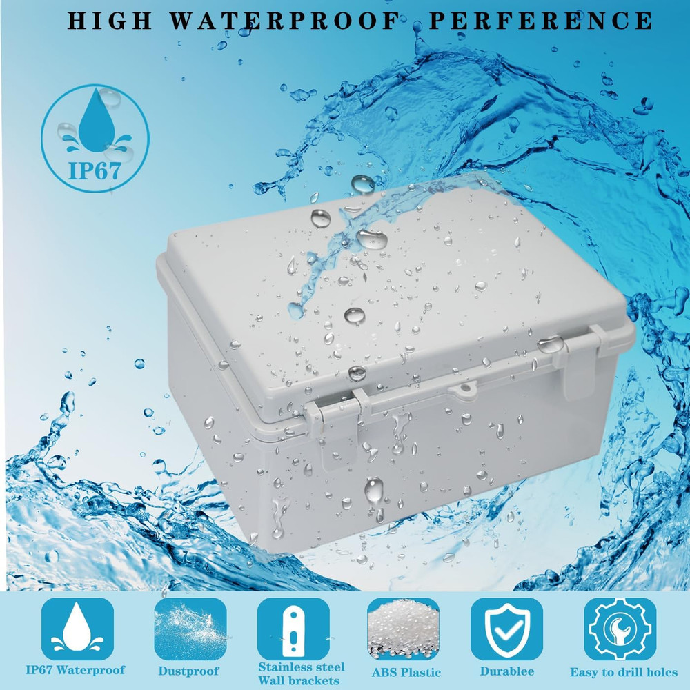 Waterproof Outdoor Electrical Box Junction Box Weatherproof IP67 ABS Plastic Enc