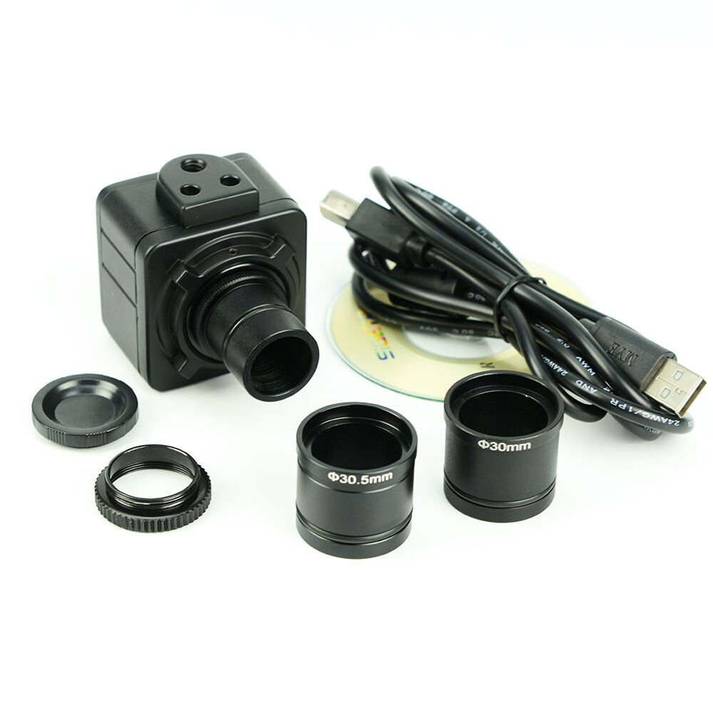 5MP CMOS USB Camera Microscope Digital Electronic Eyepiece with C Mount Adapter