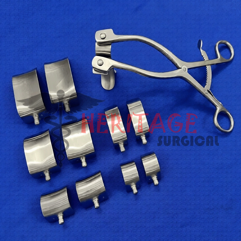 Kolbel Retractor Complete Set With 12 Blades Orthopedic Instruments