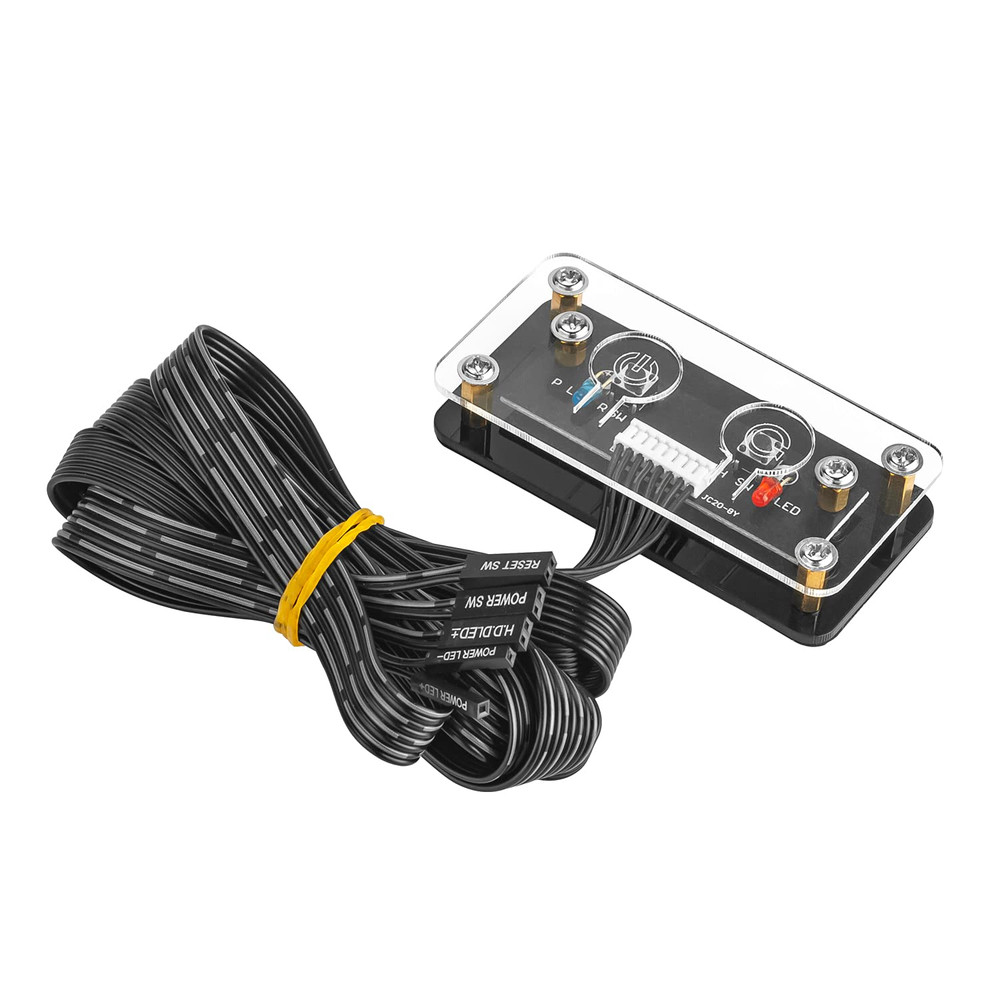 Owltree Desktop Computer Power Button - External PC Case Motherboard Switch - On