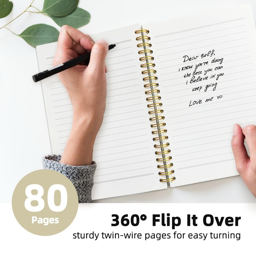 FLVGE Difference Maker Gift Notebook Journal, 5.5×8.3 Inch, 03-maker - Black
