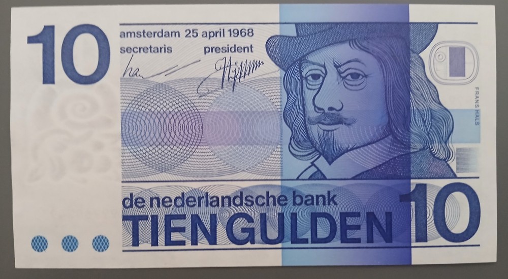 Netherlands 10 Gulden 1968 P-91b  Unc