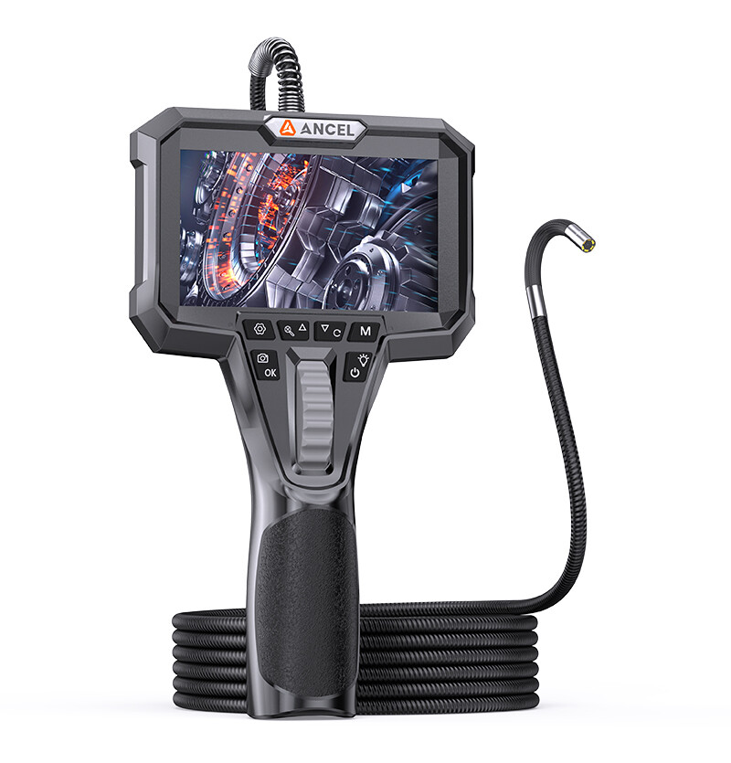ANCEL AN301 Articulating Borescope Support Continuous Recording 6 LED Lights HD