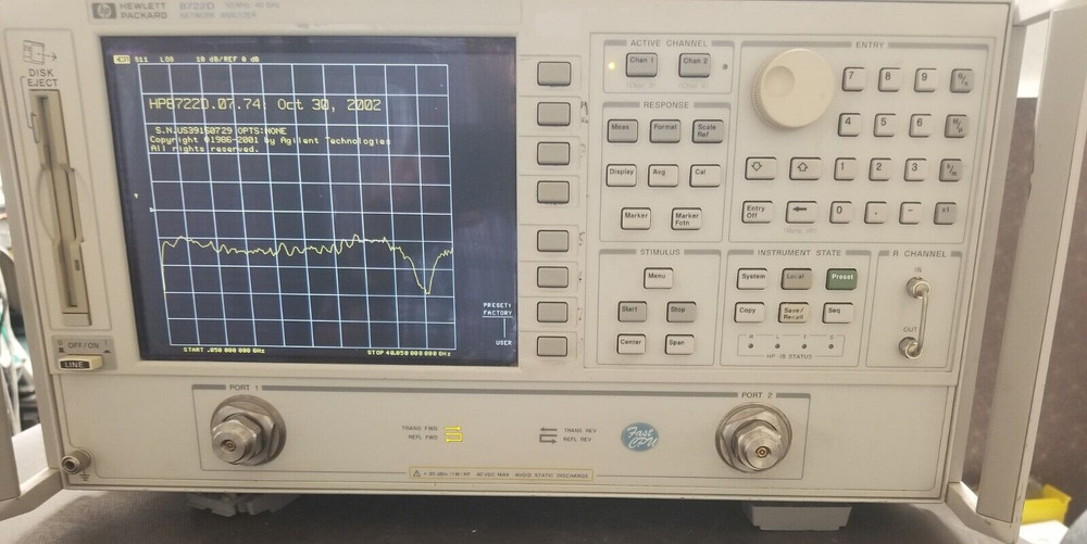 HP 8722D 40 GHz Two port Vector Network Analyzer VNA