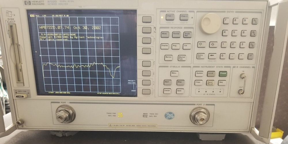 HP 8722D 40 GHz Two port Vector Network Analyzer VNA
