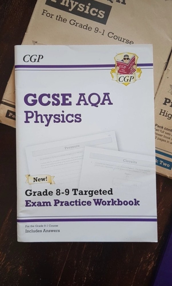 GCSE AQA Physics CGP Bundle- revision guide, revision & practice (&papers) exam