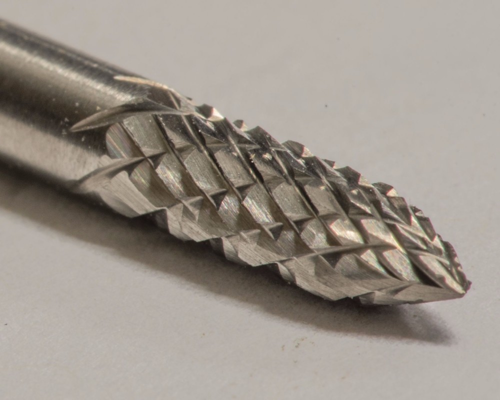 SG43D Tree Shape SOLID Carbide Burr Bur Cutting Tool Die Grinder Bit 1/8"