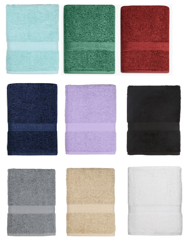 Mainstays Basic Bath Towel, Soft 100% Cotton Bath Towel{{Select Your Colour}