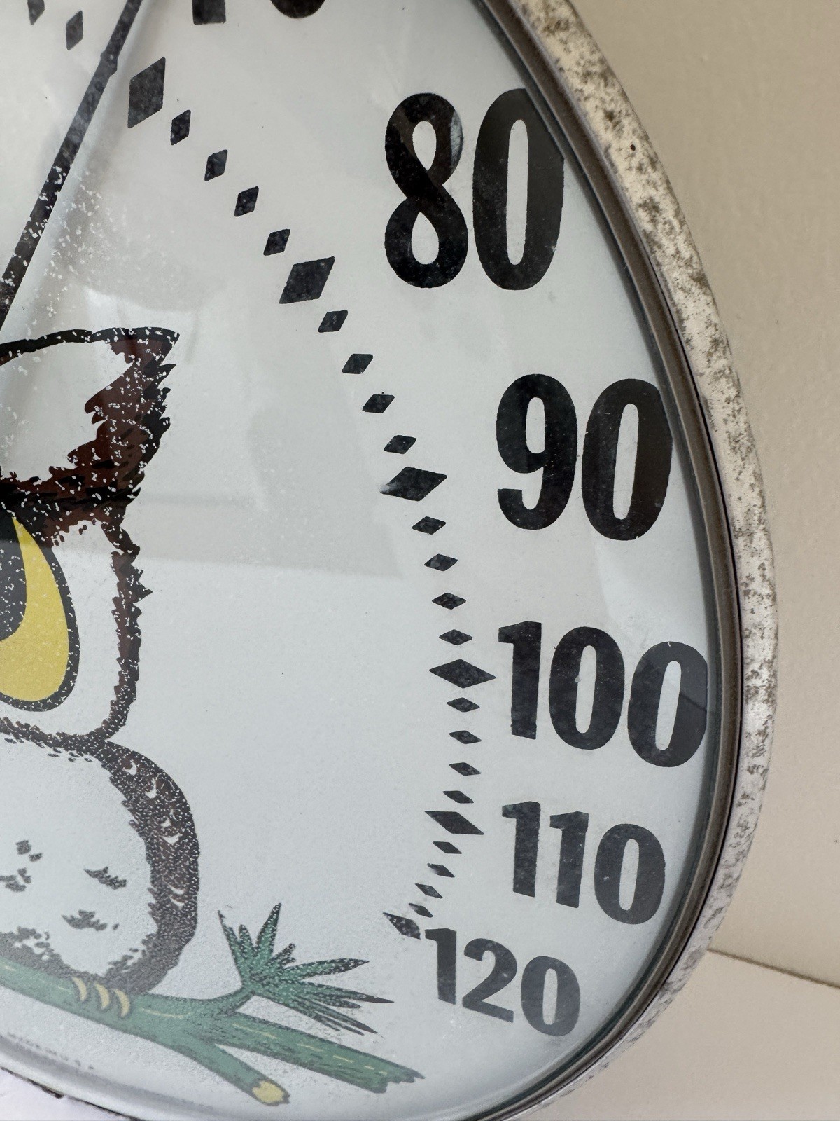 Vintage Original OWL Jumbo Dial Ohio Thermometer Company Outside USA SEE PHOTOS