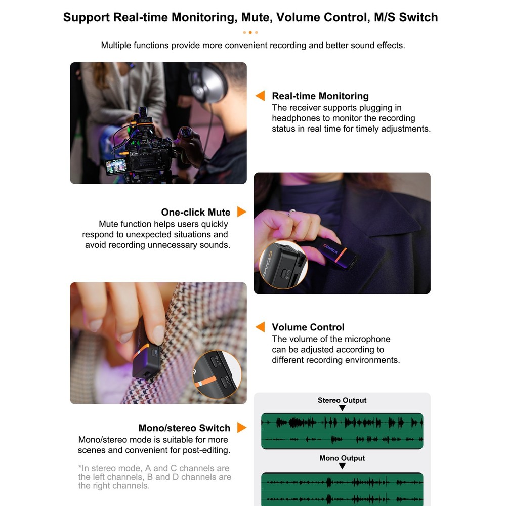 Comica Vimo Q Four-Channel Mini Wireless Lavalier Microphone System