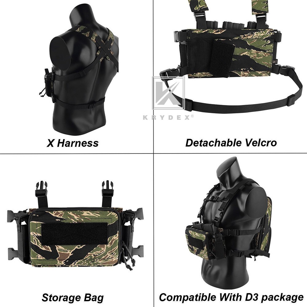 KRYDEX Tactical D3CR Chest Rig Harness D3 Flatpack Backpack MOLLE Rucksack GT