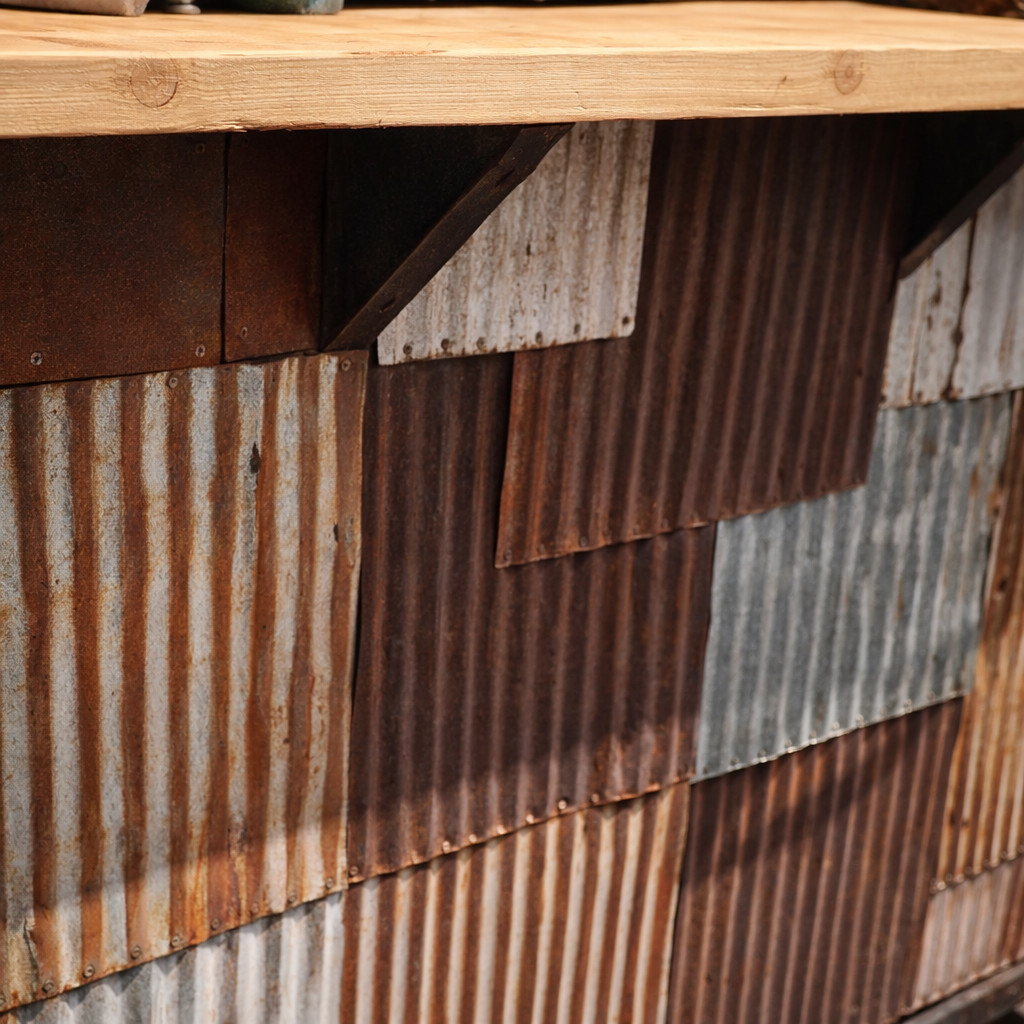 SALE! 10 pcs 11 1/2" x 11 1/2" RECLAIMED CORRUGATED METAL TIN ROOFING PANELS