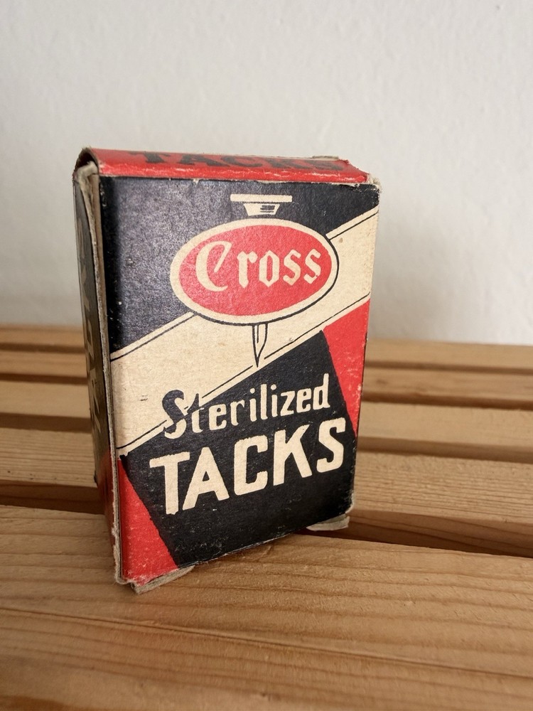 Cross Sterilized Upholsterers Tacks Vintage Box