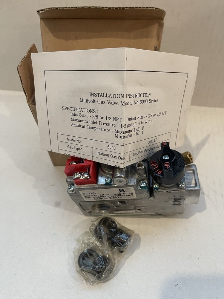 Dexen 6003 Series Replacement Millivolt Valve,