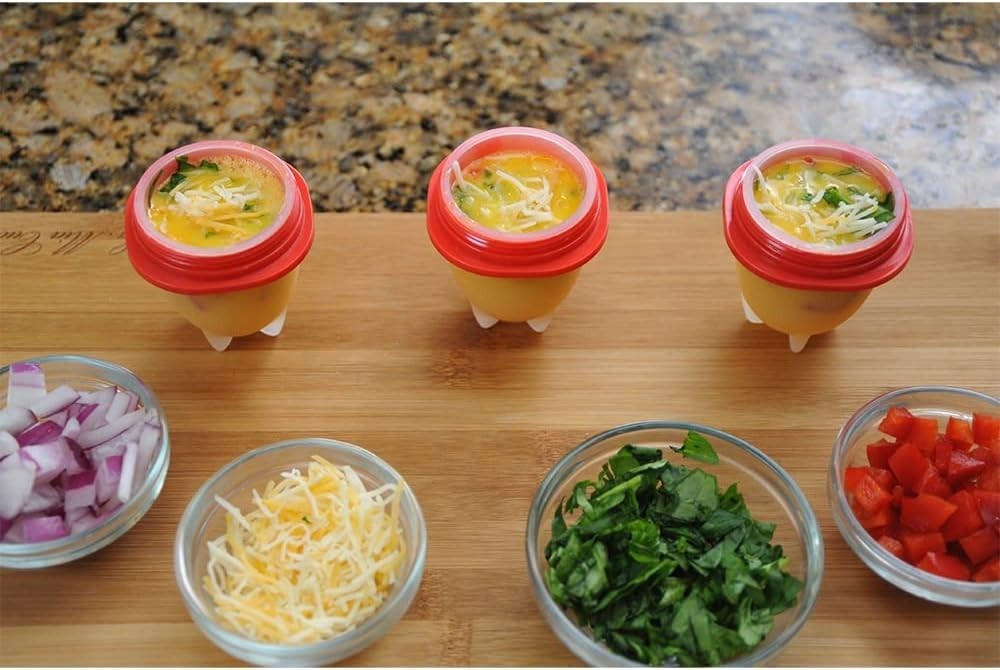 Egg Cooker - Hard Boiled Eggs without the Shell, 4 Egg Cups