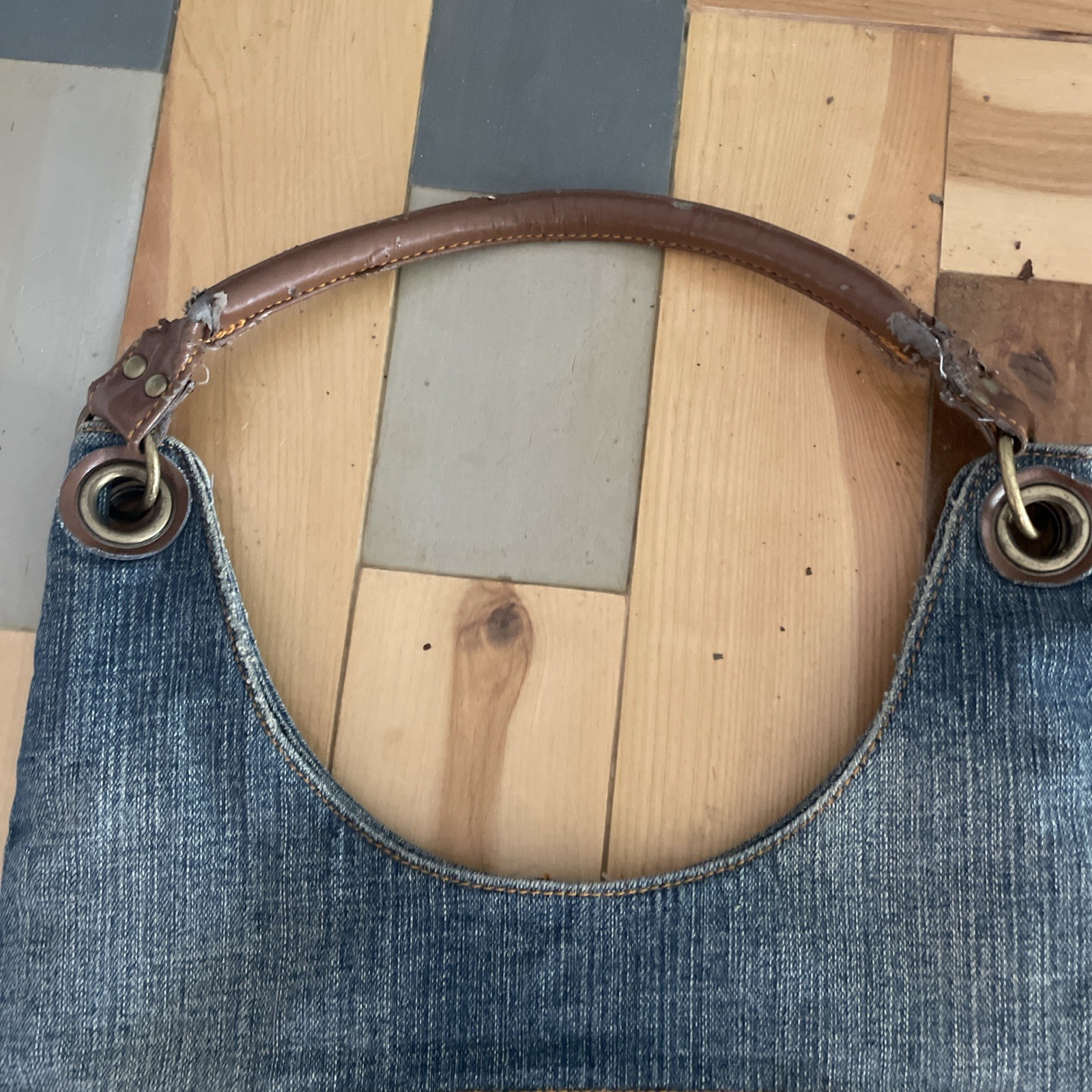 Vintage Y2K Disney Store Exclusive TinkerBell Denim Shoulder Bag Purse w/wallet