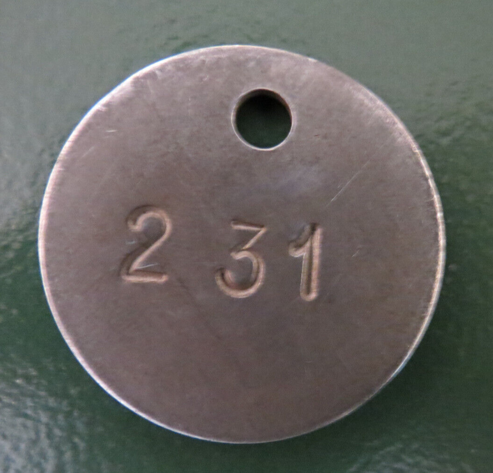 Colliery Pit Check Tally - marked 231