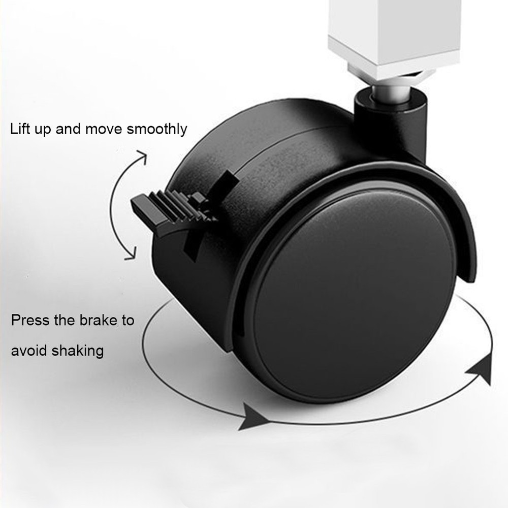 Rolling Laptop Desk Office Computer Table Stand Up Workstation Adjustable Height