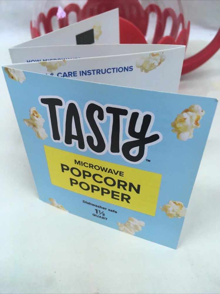 “Tasty” 1.5qt. Microwave Mini-pop Popcorn Maker - Red