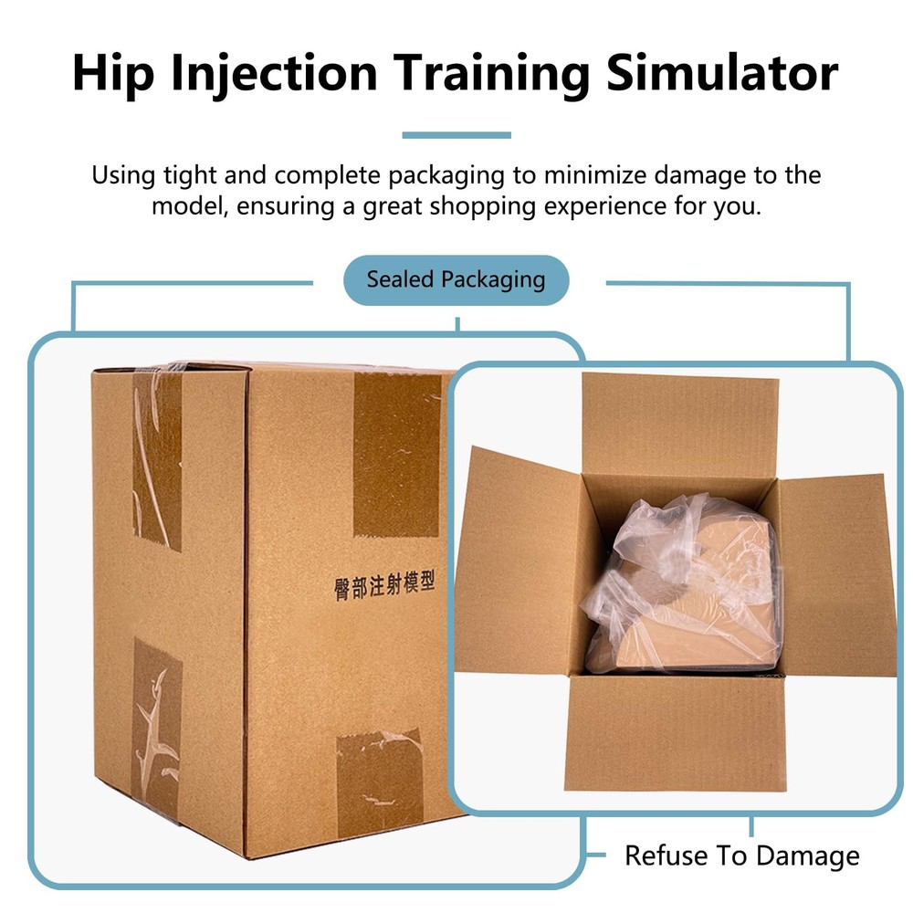 Hip Injection Training Simulator - Reusable Realistic Model, 1:1 Proportion B...