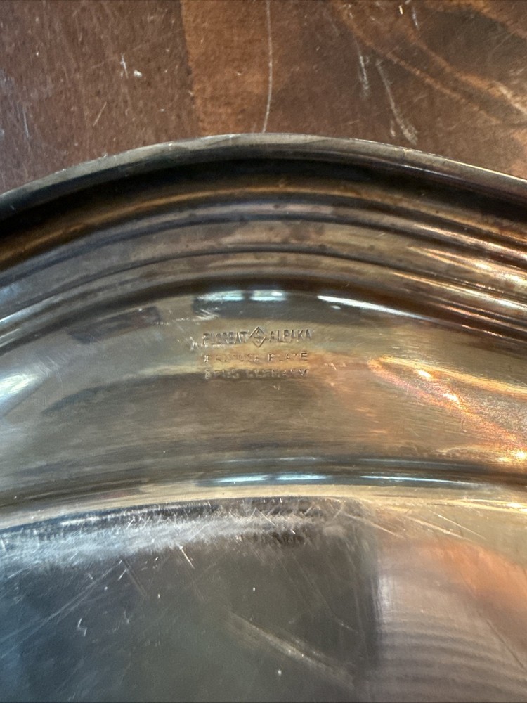 14” Floreat Alpaca German Silver Tray