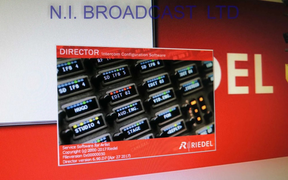 Riedel Artist intercom mainframe + cards + PC computer with director software,