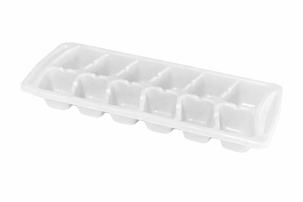 4-Pack Stackable Ice Cube Trays - BPA Free, 12 Medium Cubes Each, White
