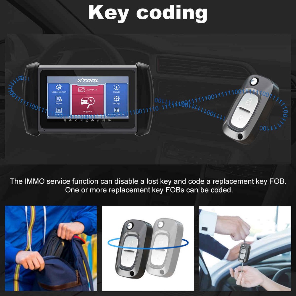 XTOOL Scanner IP616 OBD2 Auto Full Diagnostic K!ey Programmer Coding Tool CANFD