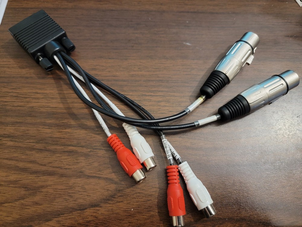 Sonic Foundry Mediasite Breakout Audio XLR RCA Cable