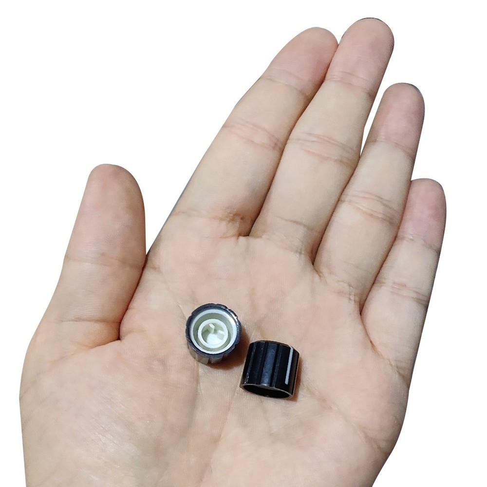 4mmx6mm Potentiometer Control Knobs Black for Electric Guitar, 5pcs