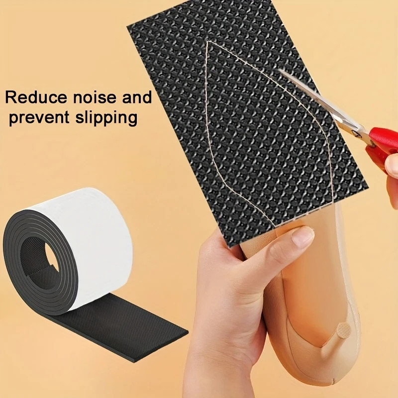 Self-Adhesive EVA Shoe Sole Repair Patch Black Rubber Anti-Slip Protector Pads