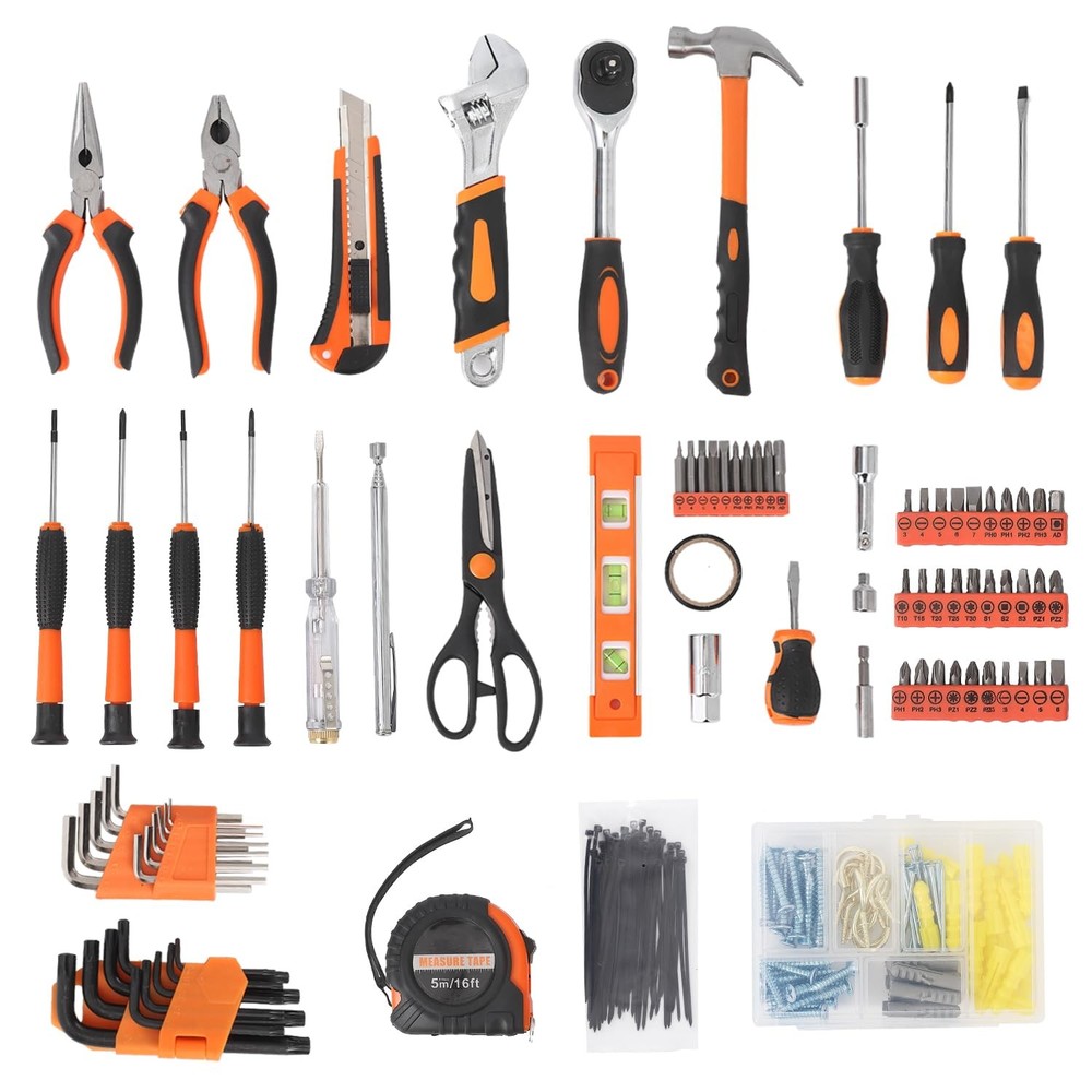 247Pcs Multifunctional Home/Auto Tool Kit,General Repair Tool Set W/Storage Case