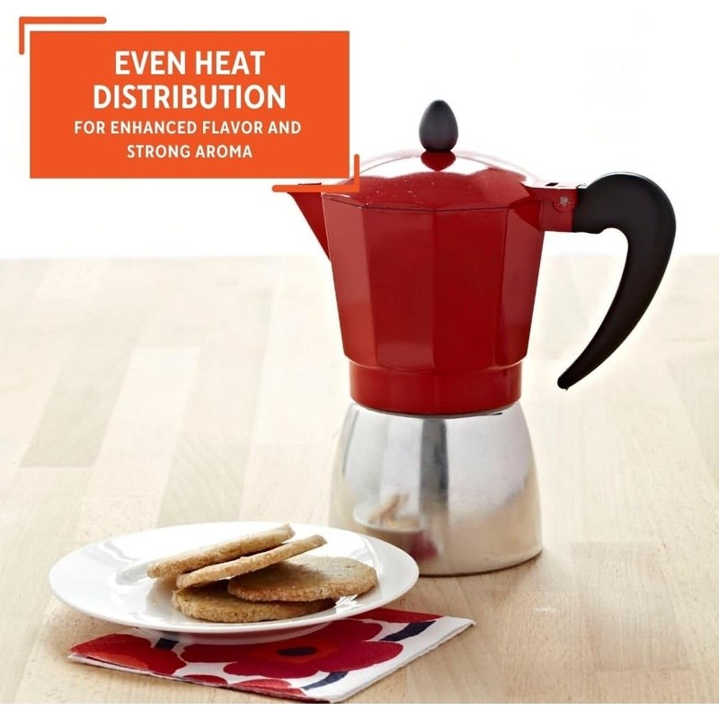 Espresso Coffee Maker Stovetop Brewer Custom Brew Medium Capacity Durable New
