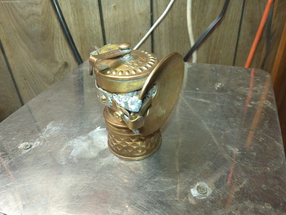 Hansen "Force Feed" Carbide Mining Lamp