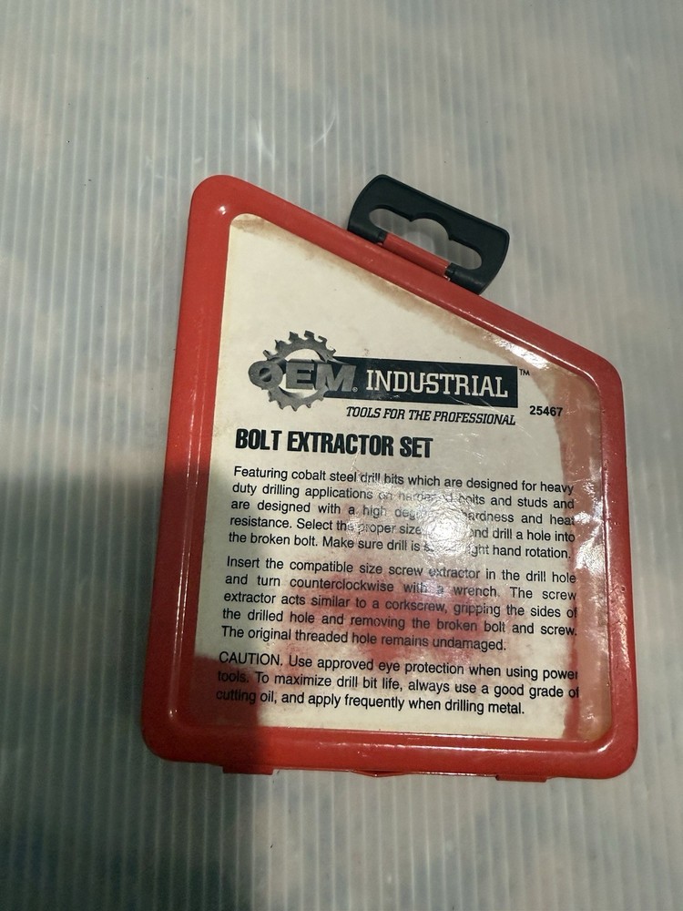 OEM Industrial Bolt Extractor Set 25467