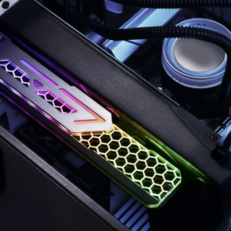 GPU Support Bracket RGB LED Illuminated Graphics Card Holder Control Base Plate