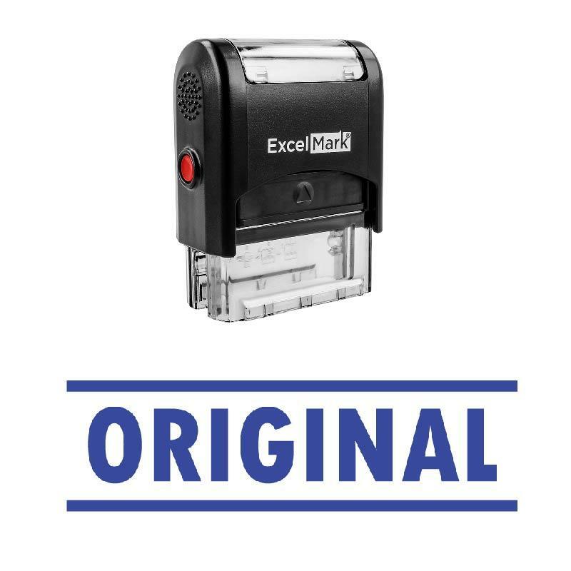 Double Line ORIGINAL Stamp - Self-Inking / Blue