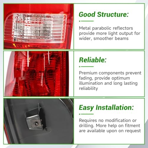 Rear Left Tail Light Assembly Replacement for R-a-m 2009-2018 Driver Side