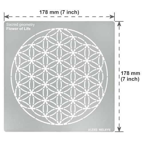 No.488 Metal Stencils, Sacred Geometry Figures, Flower of Life Version, 64