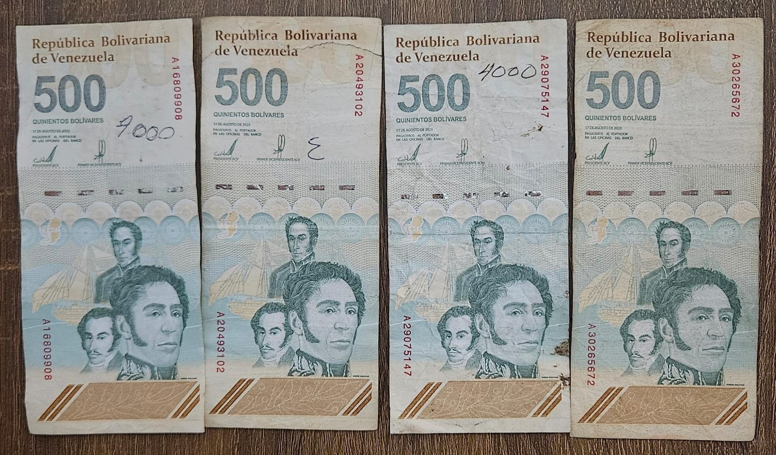 1/2 BUNDLE (50 PCS) 500 BOLIVARES DIGITALES 2023 2024 VENEZUELA USED PICK# 121