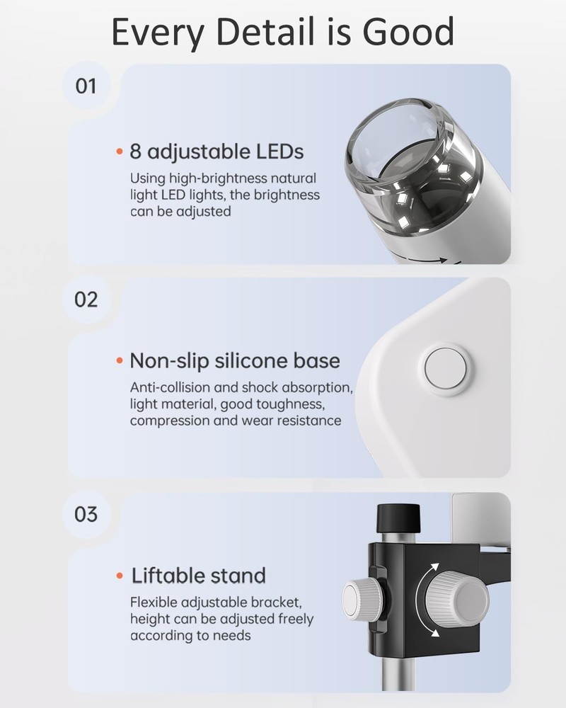 Coin Microscope 1000X 4.3'' LCD Digital Microscope with Screen USB HD