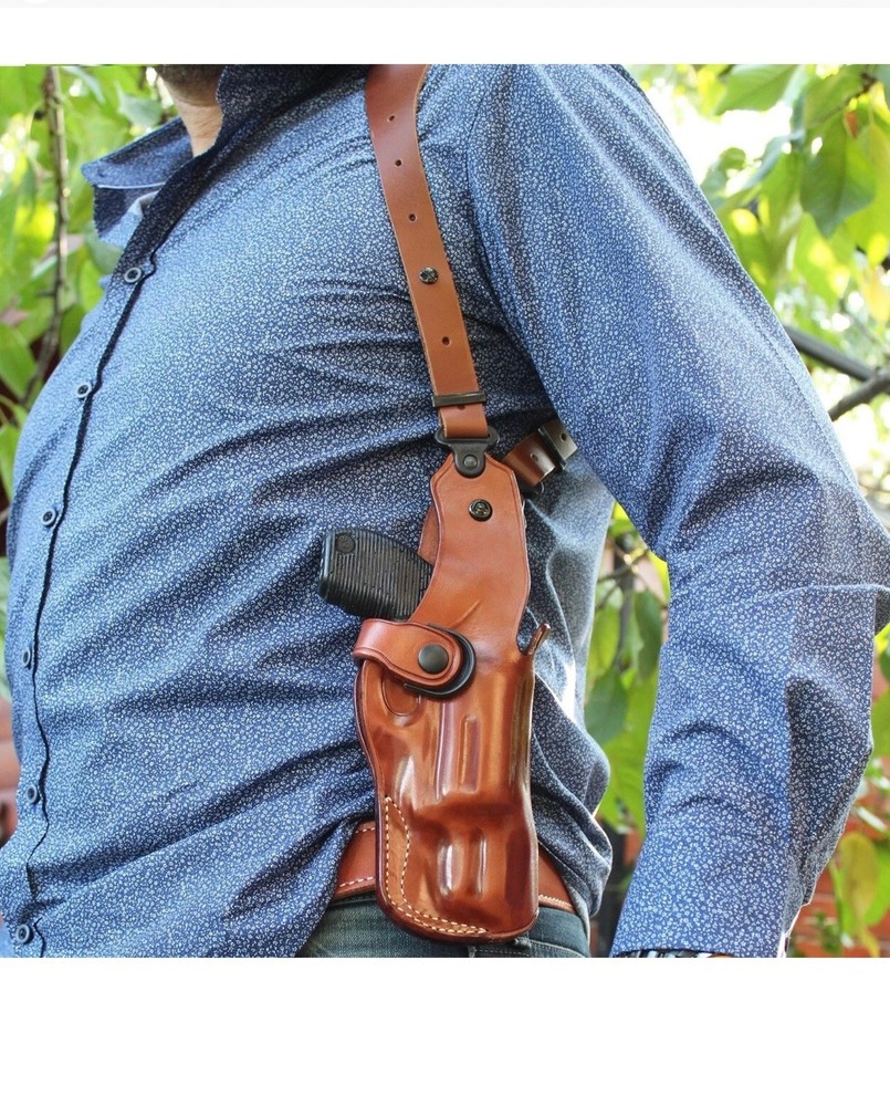 Fits Colt Python 357 Magnum 2.5”BBL Vertical Shoulder Holster #1305# RH