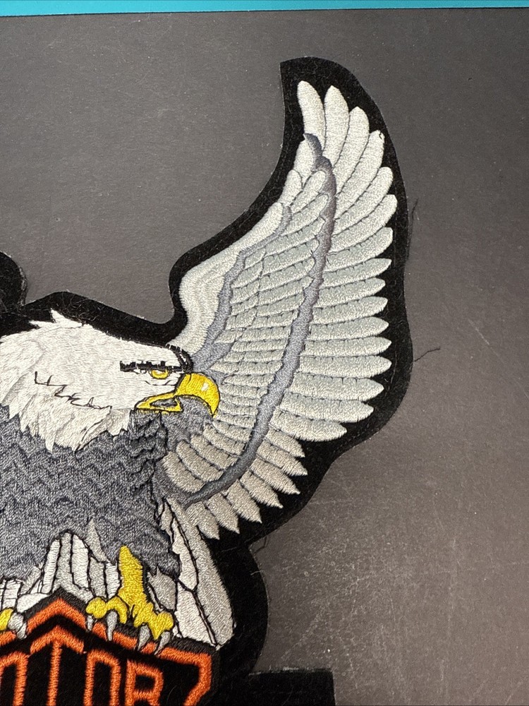 Harley Davidson Motorcycles Patch Large Approx 10”x13” Never Used - Bald Eagle