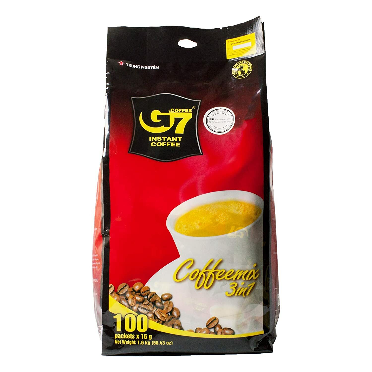G7 3-In-1 Instant Vietnamese Coffee Mix 100 Sticks x16g