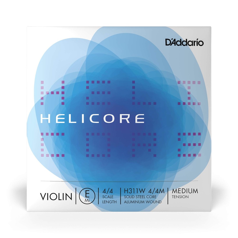 D Addario Helicore Violin E String 4/4 Scale Multi Stranded Steel Core